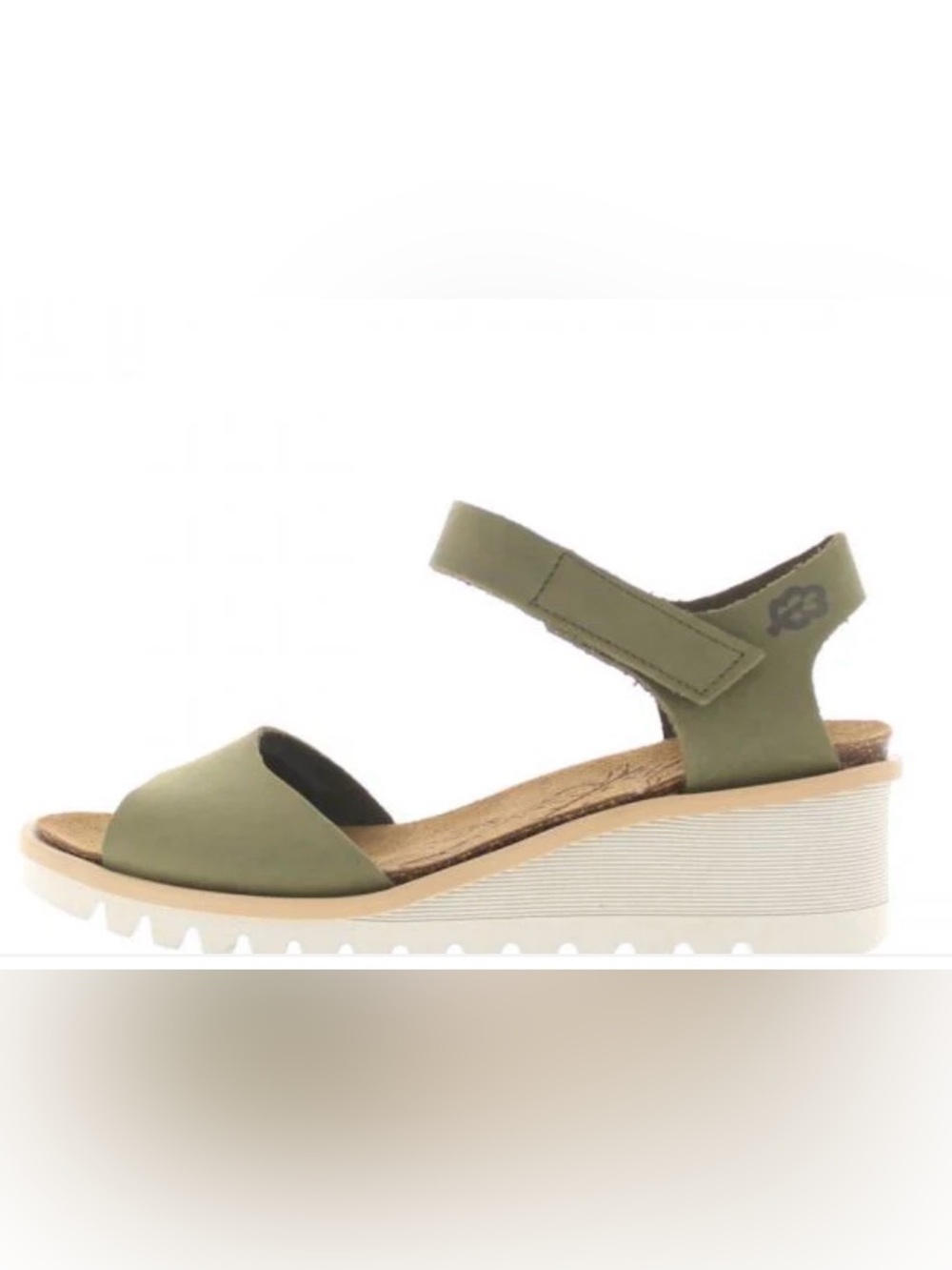 Loints of Holland Baarlo Green Nubuck Platform Sandals Womens US 6 EU 37